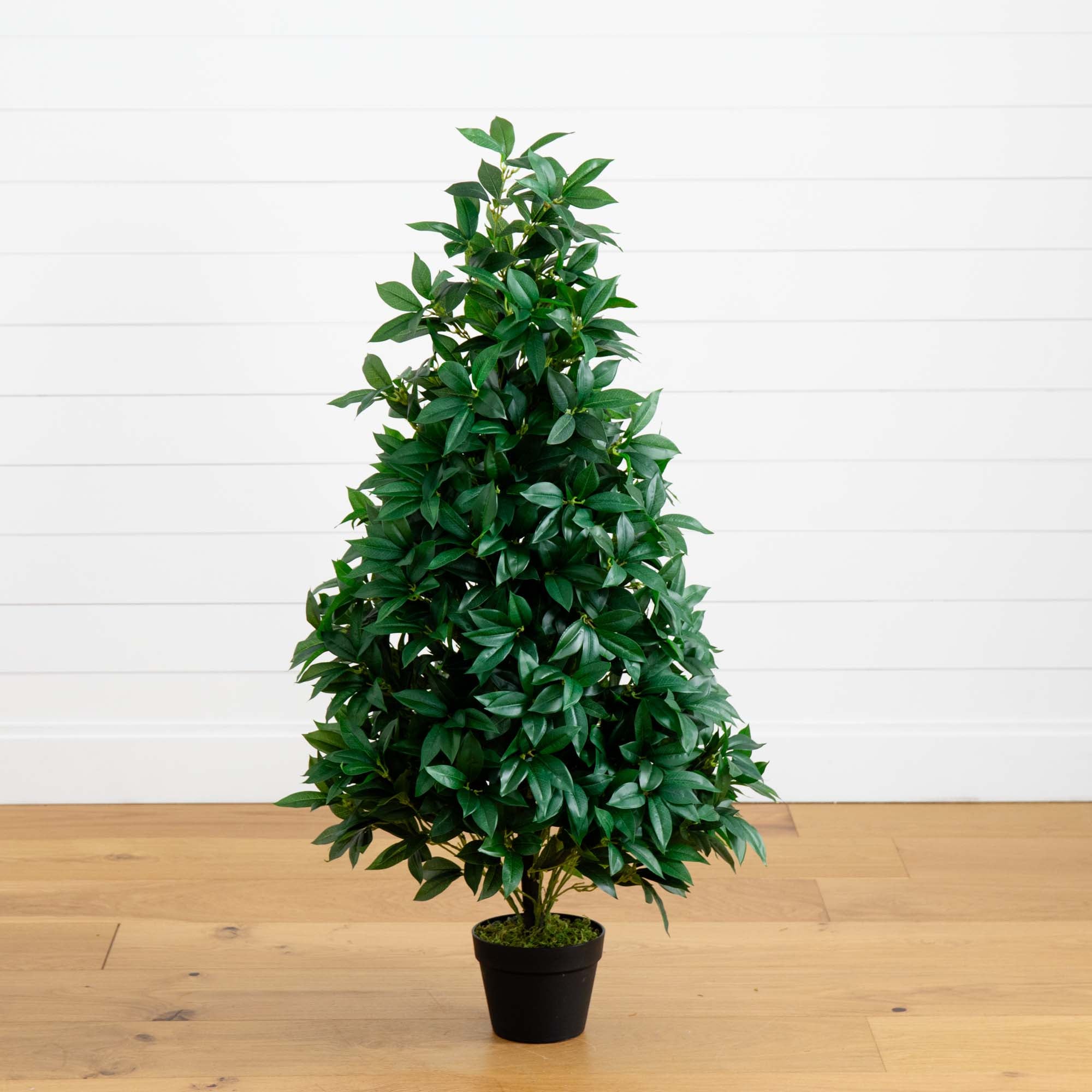 bay leaf plants in pots Nearly Natural 4 ft. Artificial Indoor/Outdoor UV-Resistant Bay Leaf Topiary Tree