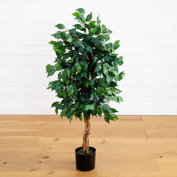 4' Ficus Auriculata Artificial Silk Tree