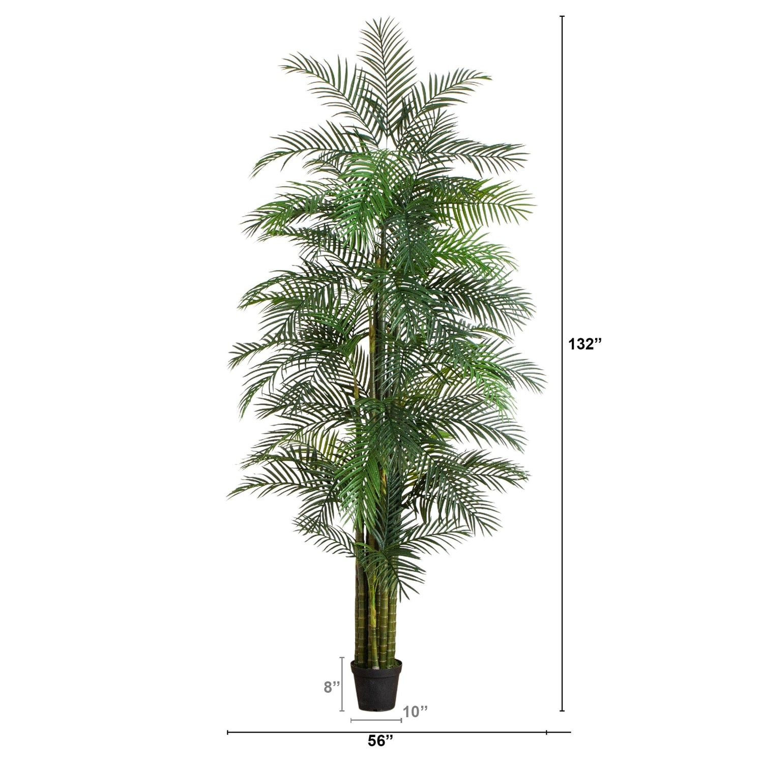 11' UV Resistant Artificial Areca Palm Tree (Indoor/Outdoor)