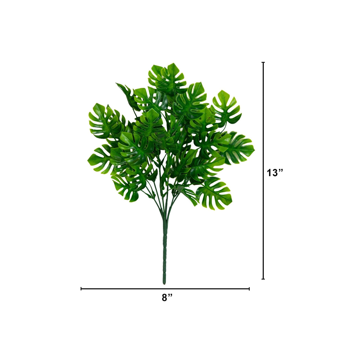 13” Artificial Mini Monstera Bush - Set of 6