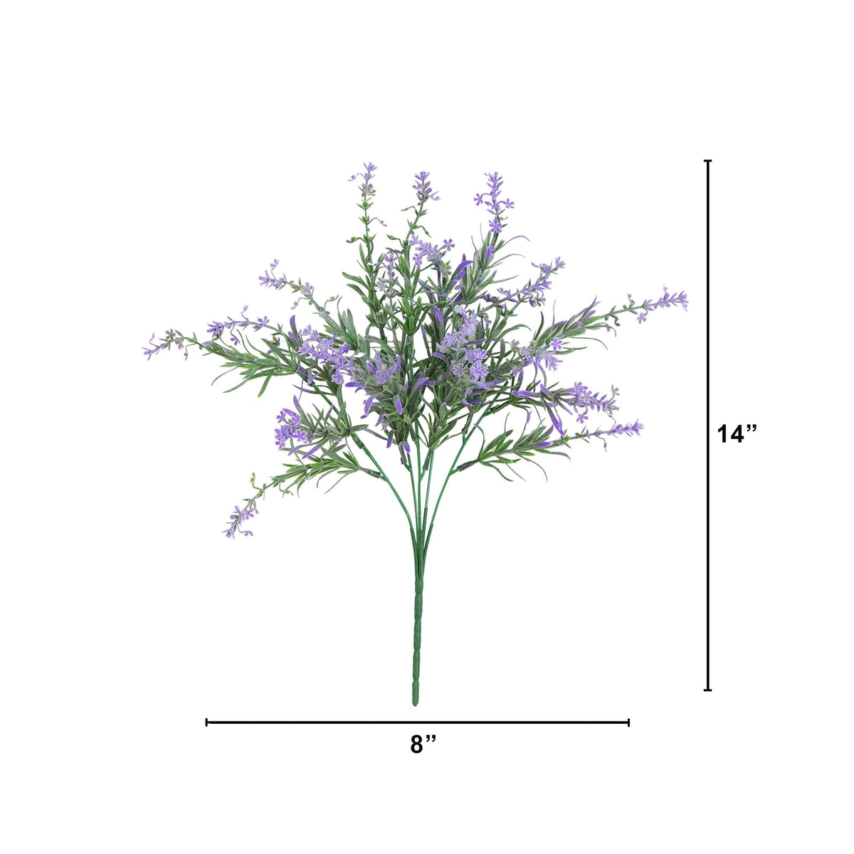 14” UV Resistant Artificial Lavender Bush (Indoor/Outdoor) - Set of 6