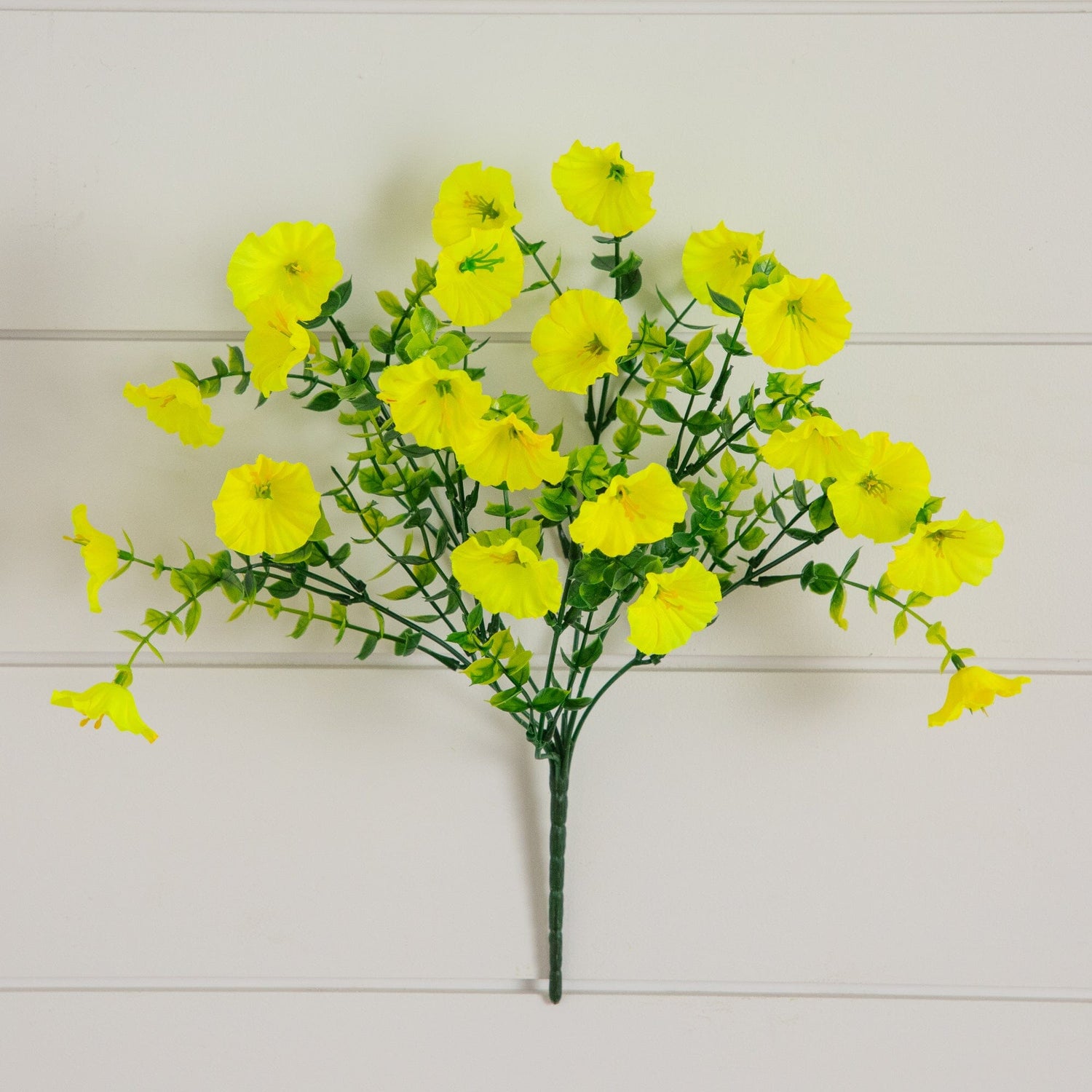 14" UV Resistant Artificial Morning Glory Bush (Indoor/Outdoor) - Set of 12