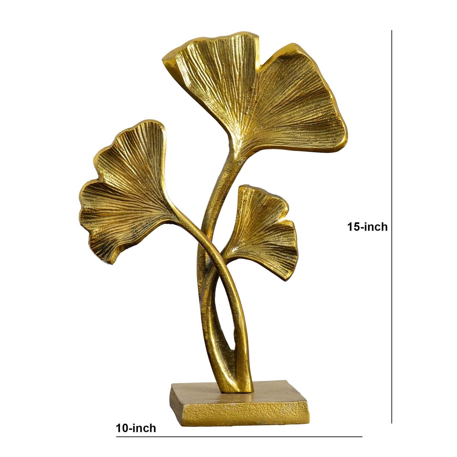 15" Gold Leaf Statue Decorative Accent