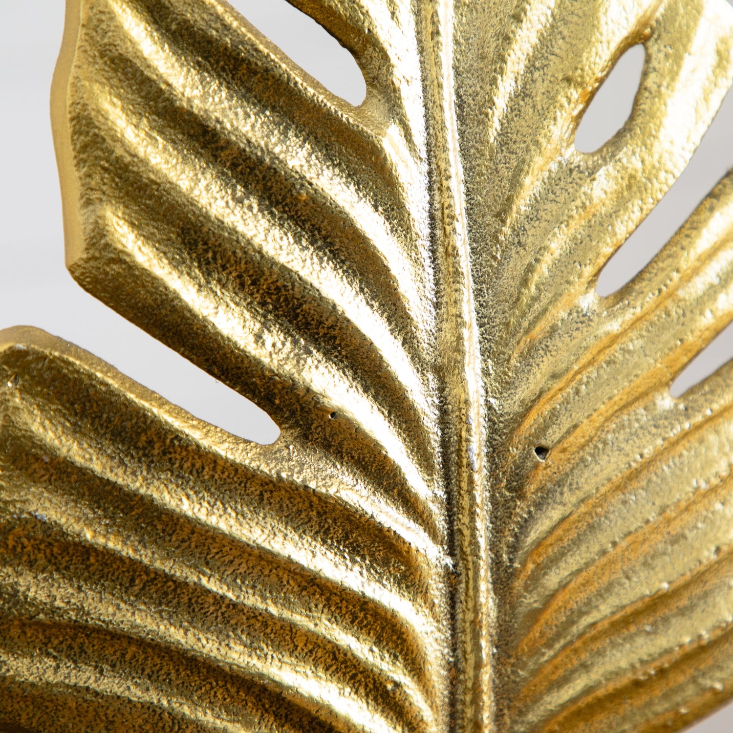 15.5” Golden Leaf Decorative Accent
