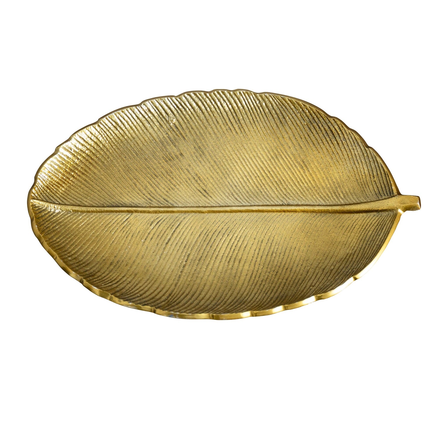 16” Gold Leaf Tray Decorative Accent