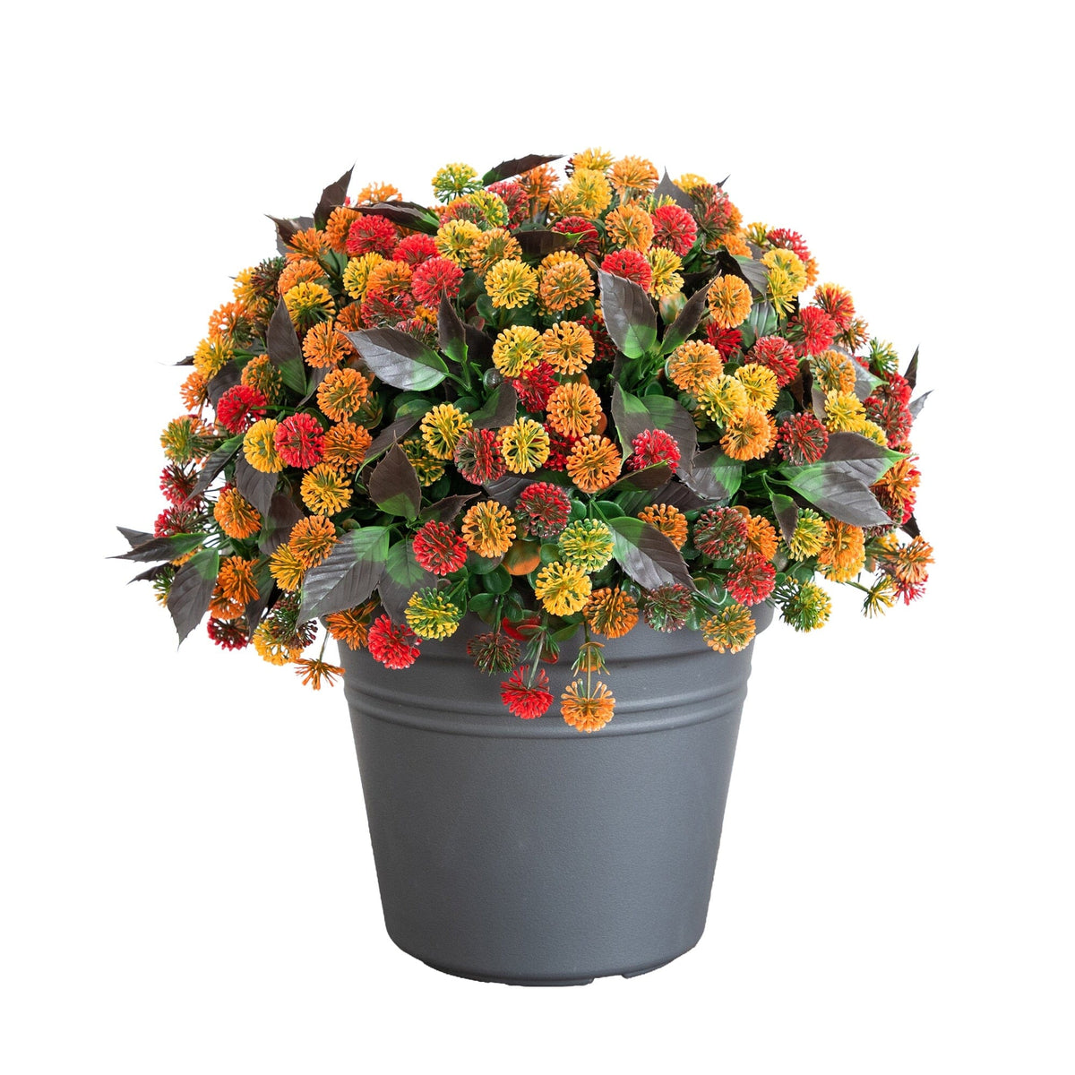 16” UV Resistant Autumn Artificial Mixed Fall Mum Plant in Pot (Indoor/Outdoor)