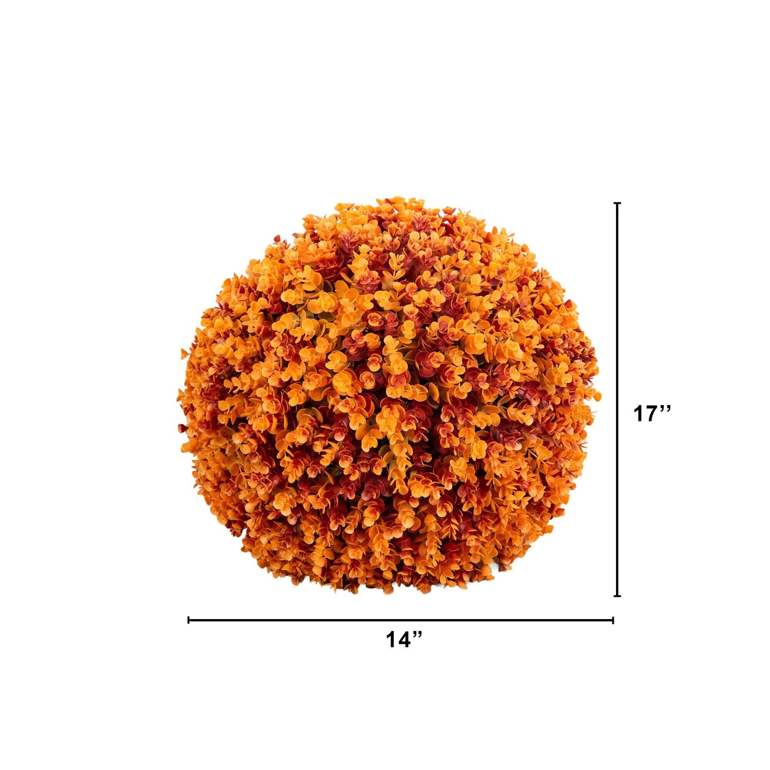 17” UV Resistant Autumn Artificial Eucalyptus Fall Ball (Indoor/Outdoor)
