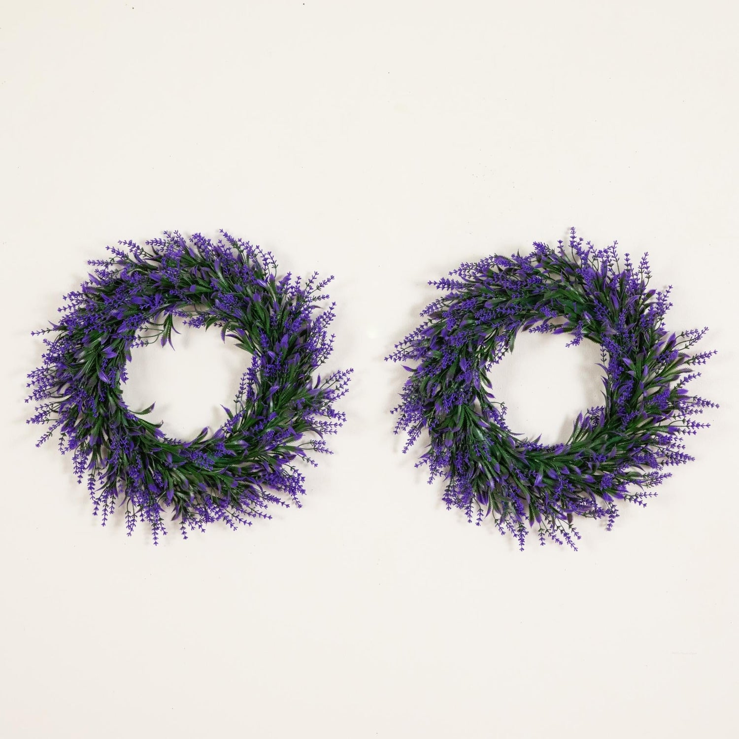 18” Artificial Lavender Wreath - Set of 2