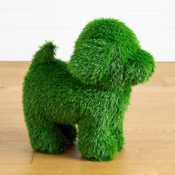 18" UV Resistant Artificial Grass Garden Plush Topiary Puppy Dog (Indoor/Outdoor)
