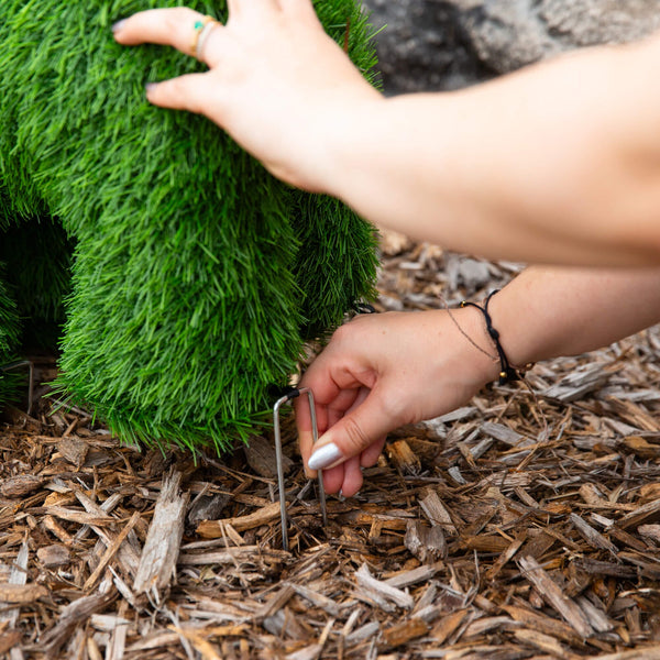 18" UV Resistant Artificial Grass Garden Plush Topiary Puppy Dog (Indoor/Outdoor)