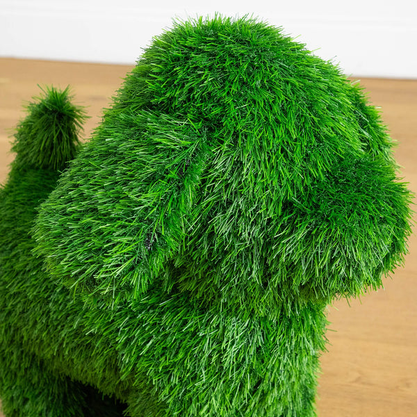 18" UV Resistant Artificial Grass Garden Plush Topiary Puppy Dog (Indoor/Outdoor)