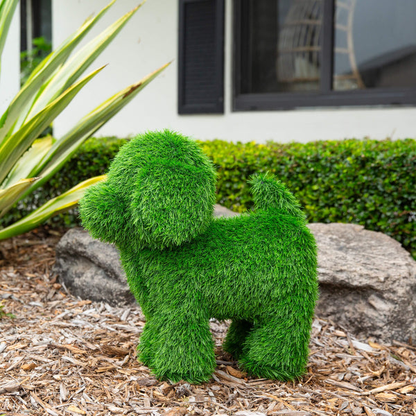 18" UV Resistant Artificial Grass Garden Plush Topiary Puppy Dog (Indoor/Outdoor)
