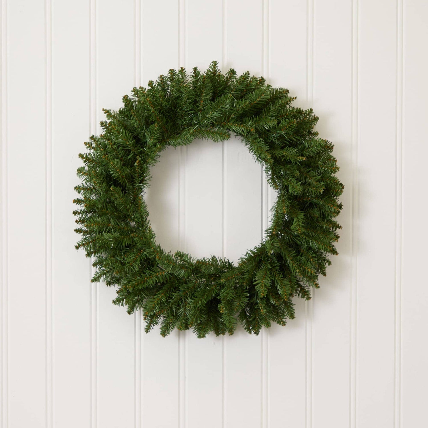 24” Artificial Green Pine Christmas Wreath