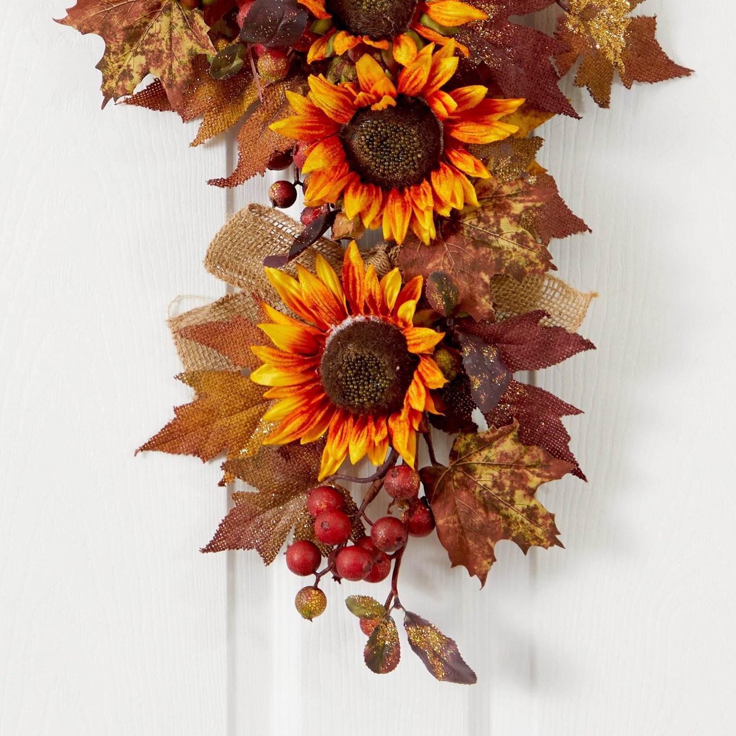 24” Sunflower & Berry Teardrop