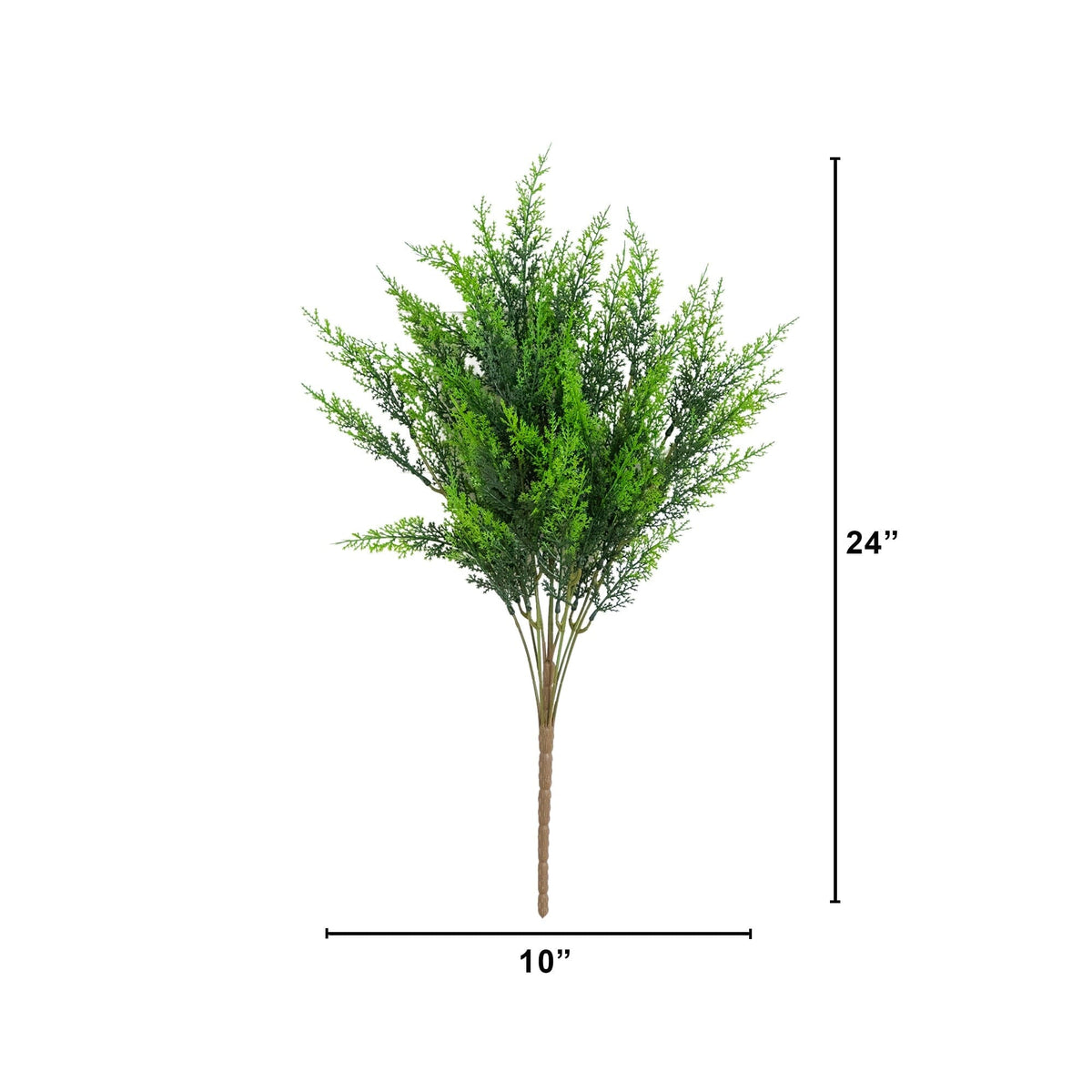 24” UV Resistant Artificial Cedar Bush (Indoor/Outdoor) - Set of 2