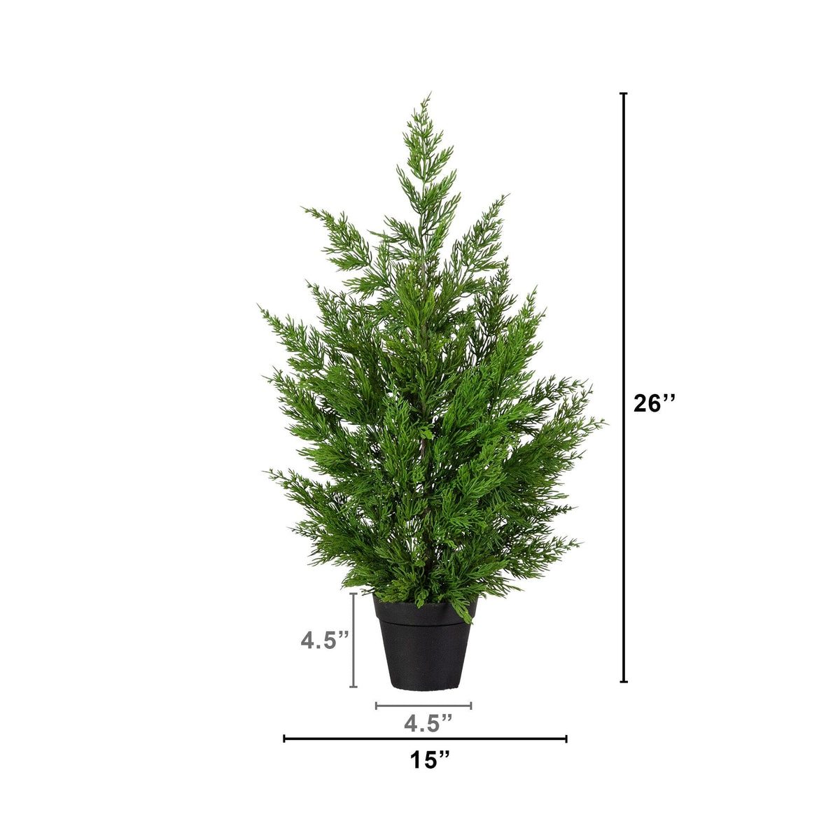 26” Artificial Real Touch Cypress Christmas Tree