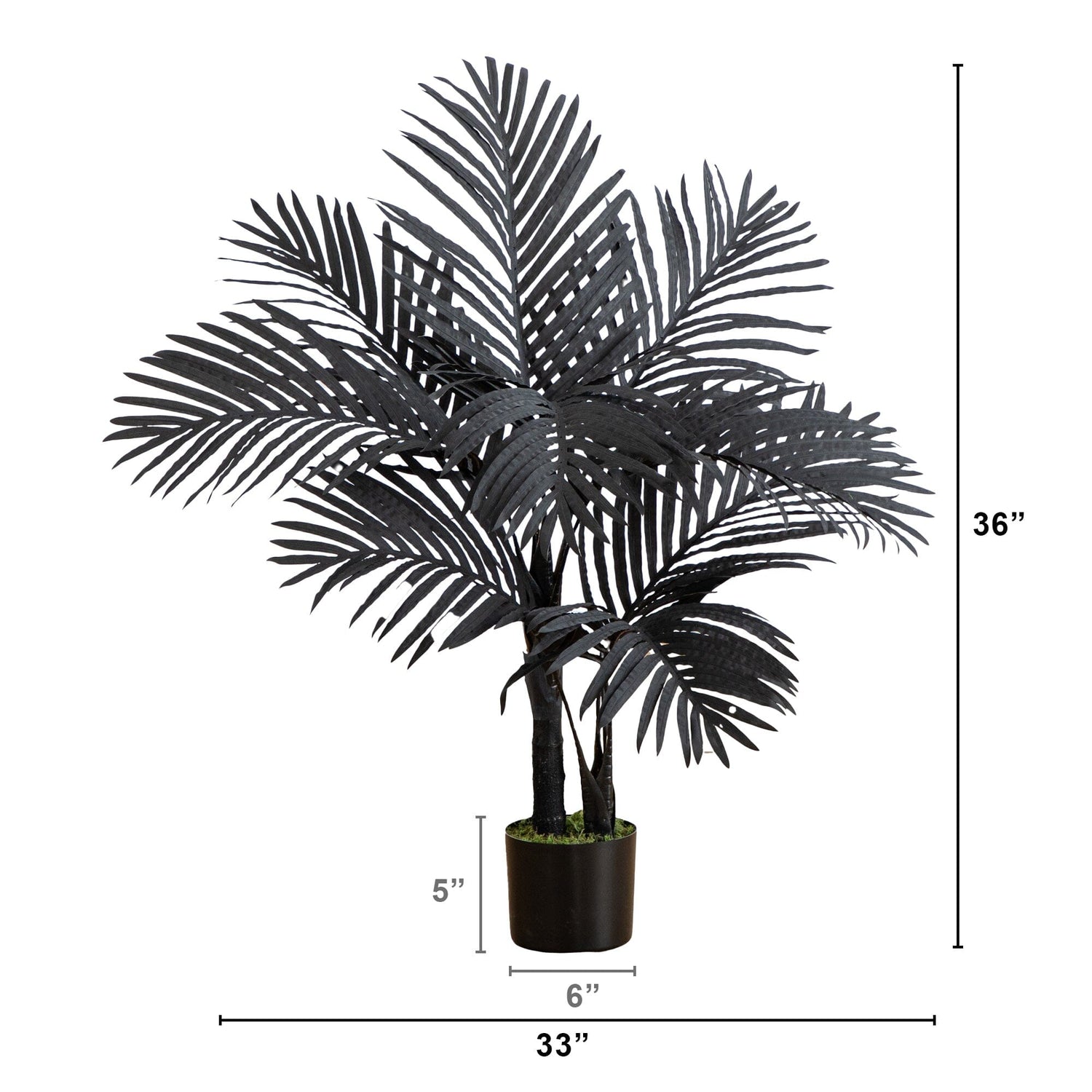 3' Artificial Halloween Black Golden Cane Tree