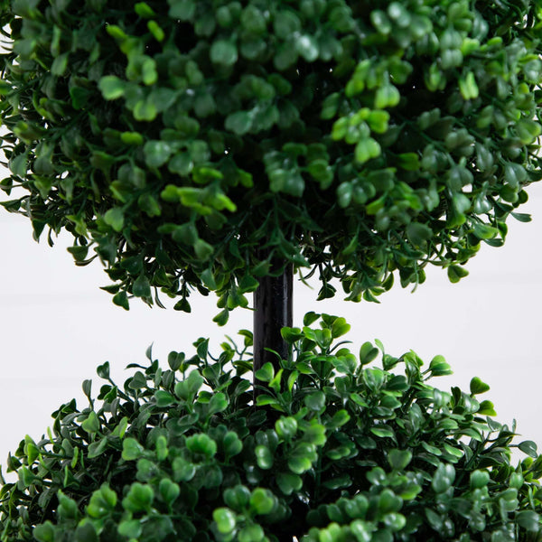 3’ Boxwood Triple Ball Topiary Artificial Tree (Indoor/Outdoor)