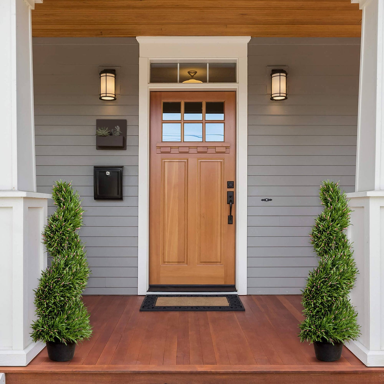 3' UV Resistant Artificial Rosemary Spiral Topiary Tree (Indoor/Outdoor)