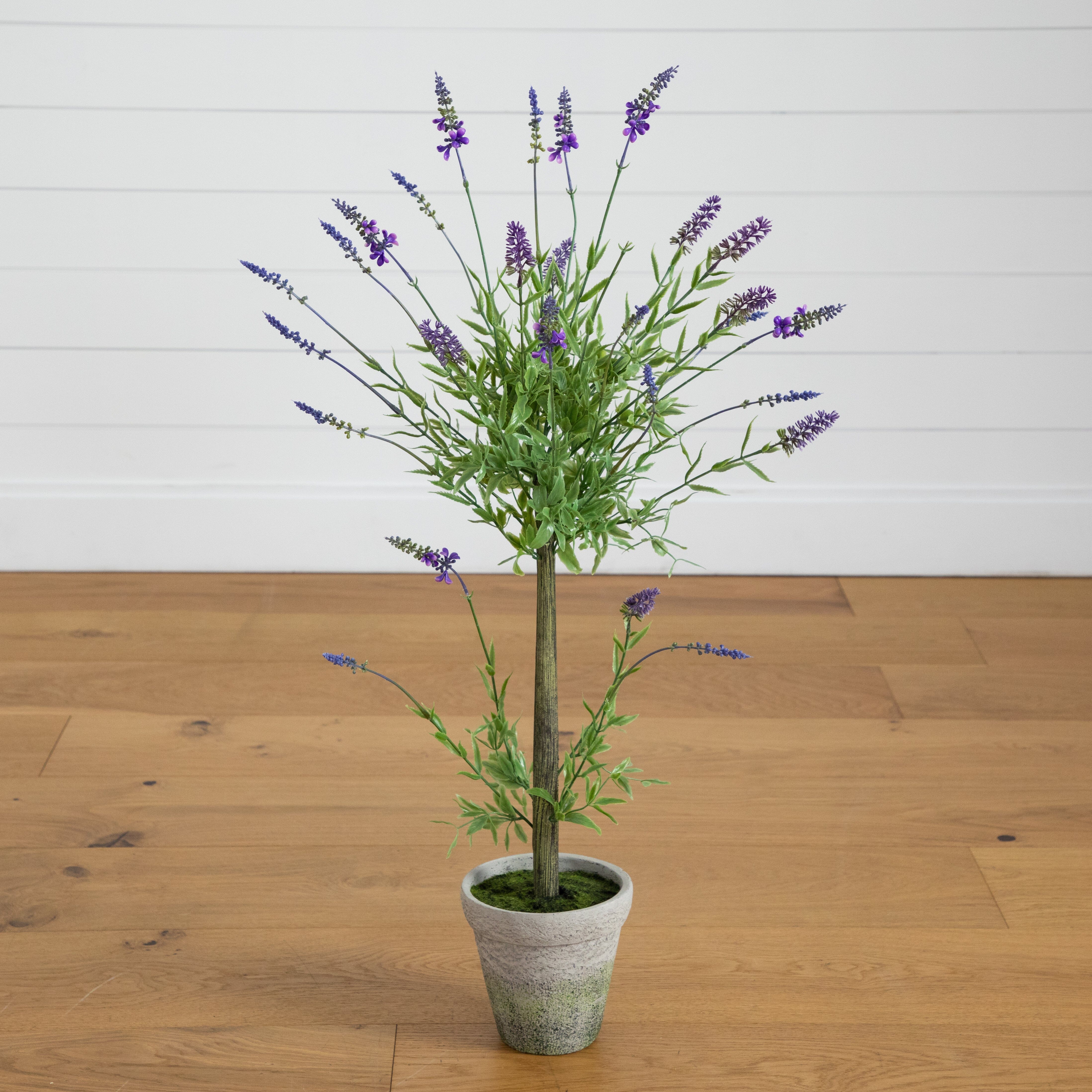 lavender topiary tree Nearly Natural 34 in. Artificial Lavender Topiary Tree