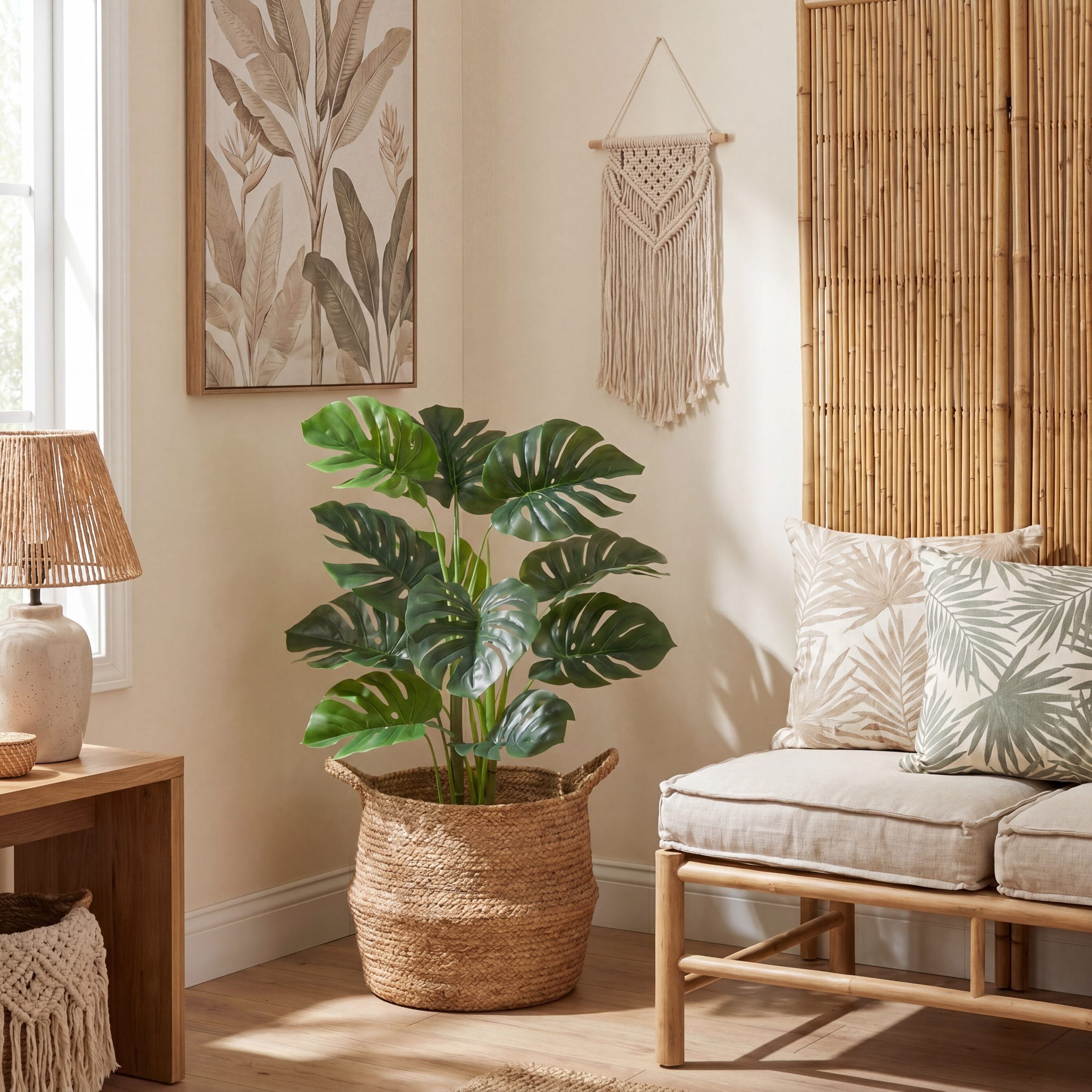 indoor artificial plants for living room 3.5' Artificial Monstera Tree by Nearly Natural