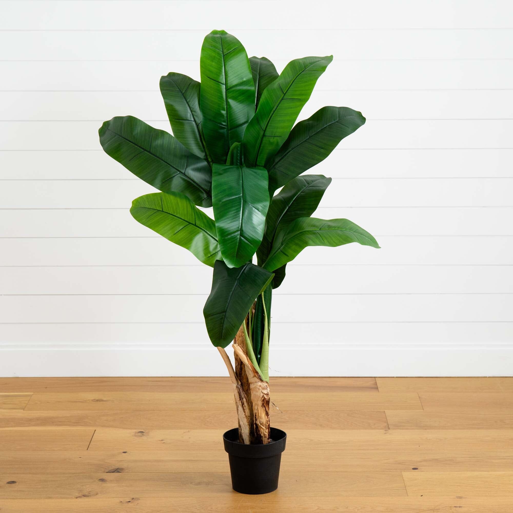 buy banana plant Nearly Natural Double Stalk Banana Artificial Tree, 4