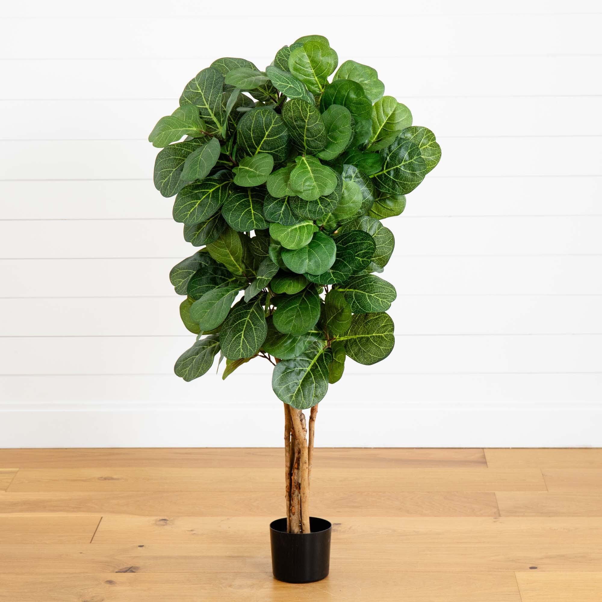 fiddle leaf fig tree 4ft Nearly Natural 4 Ft. Artificial Fiddle Leaf Fig Tree