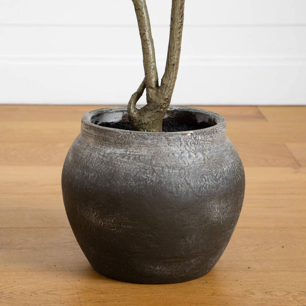 4' Artificial Audrey Ficus Tree in Rustic Decorative Planter