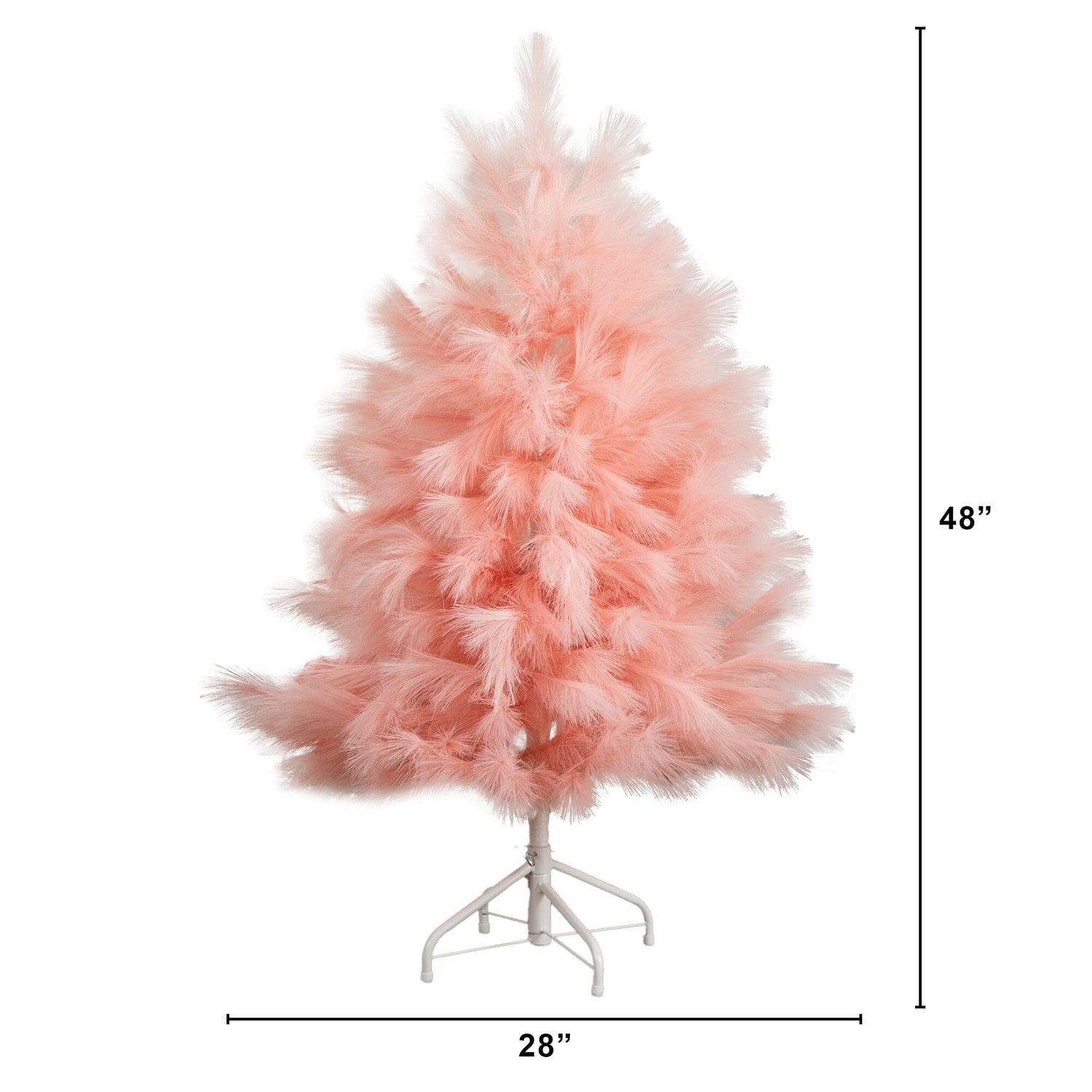 4' Artificial Pink Pampas Grass Christmas Tree