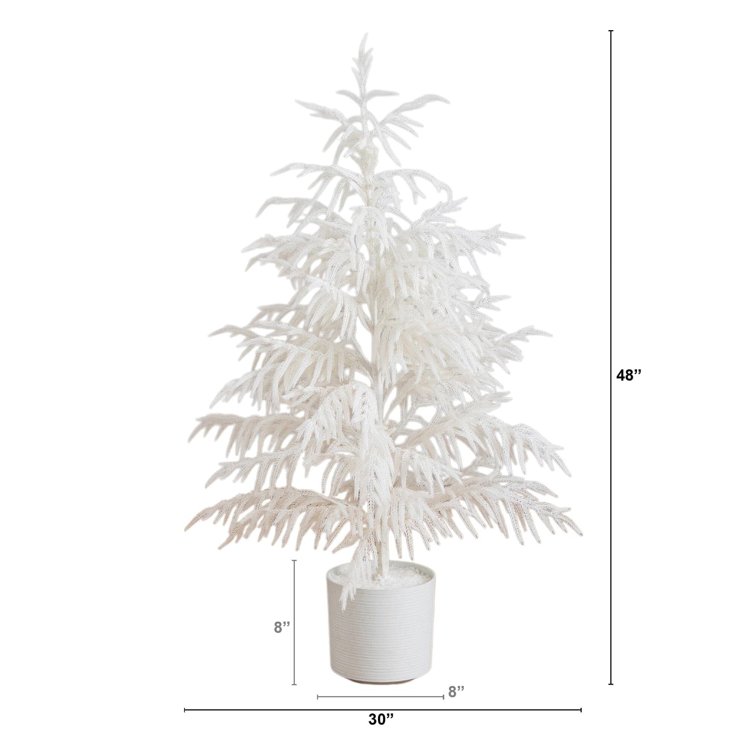 4' Artificial Real Touch White Norfolk Island Pine Christmas Tree with Natural Look