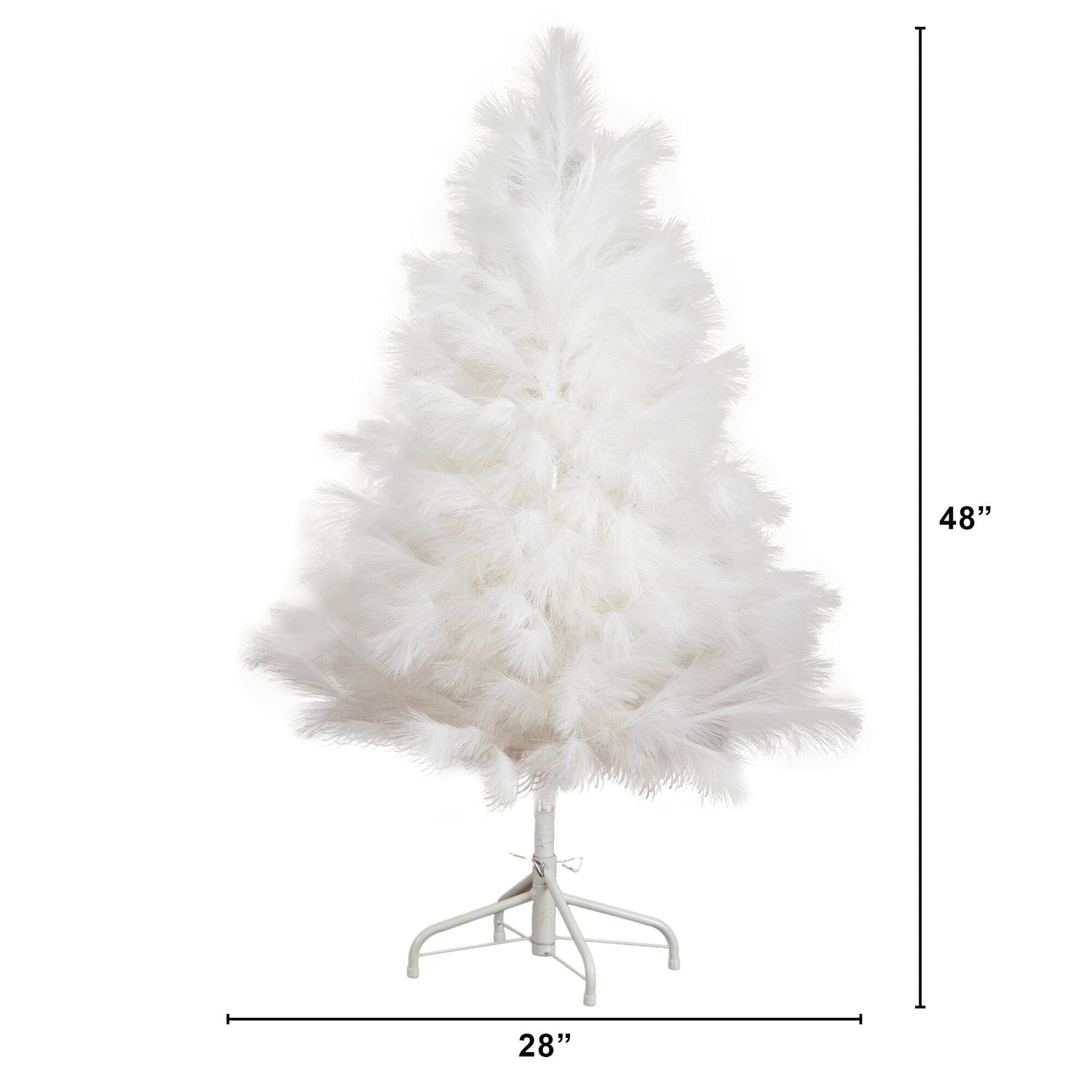 4' Artificial White Pampas Grass Christmas Tree