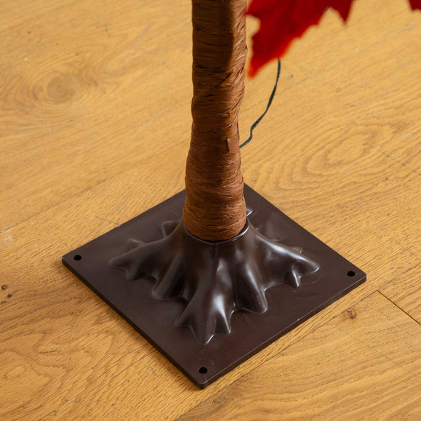 4' Pre-Lit Autumn Weeping Maple Artificial Fall Tree with 180 Warm White LED Lights