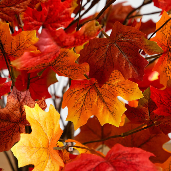 4' Pre-Lit Deluxe Autumn Maple Artificial Fall Tree with 68 Warm White LED Lights