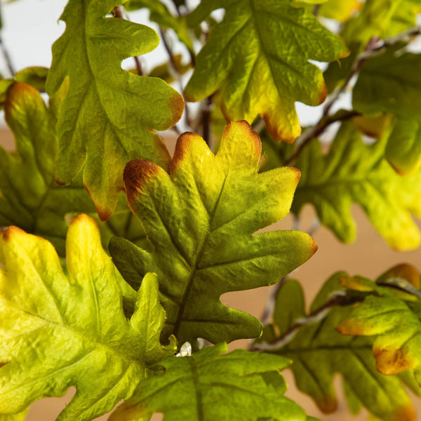 4' Pre-Lit Green Autumn Oak Artificial Fall Tree with 150 Warm White LED Lights