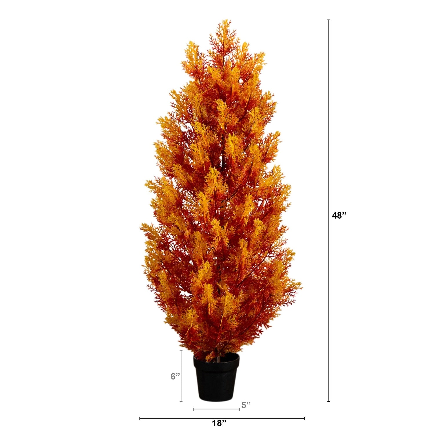 4' UV Resistant Autumn Artificial Fall Cedar Tree (Indoor/Outdoor)