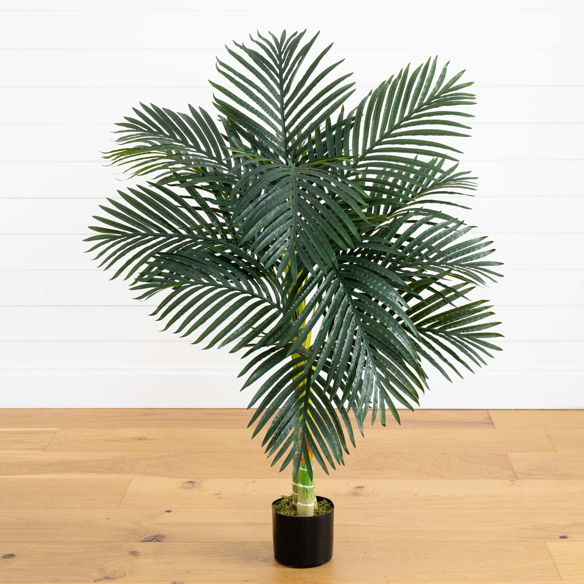 golden palm tree plant Nearly Natural 4-ft Golden Cane Palm Tree