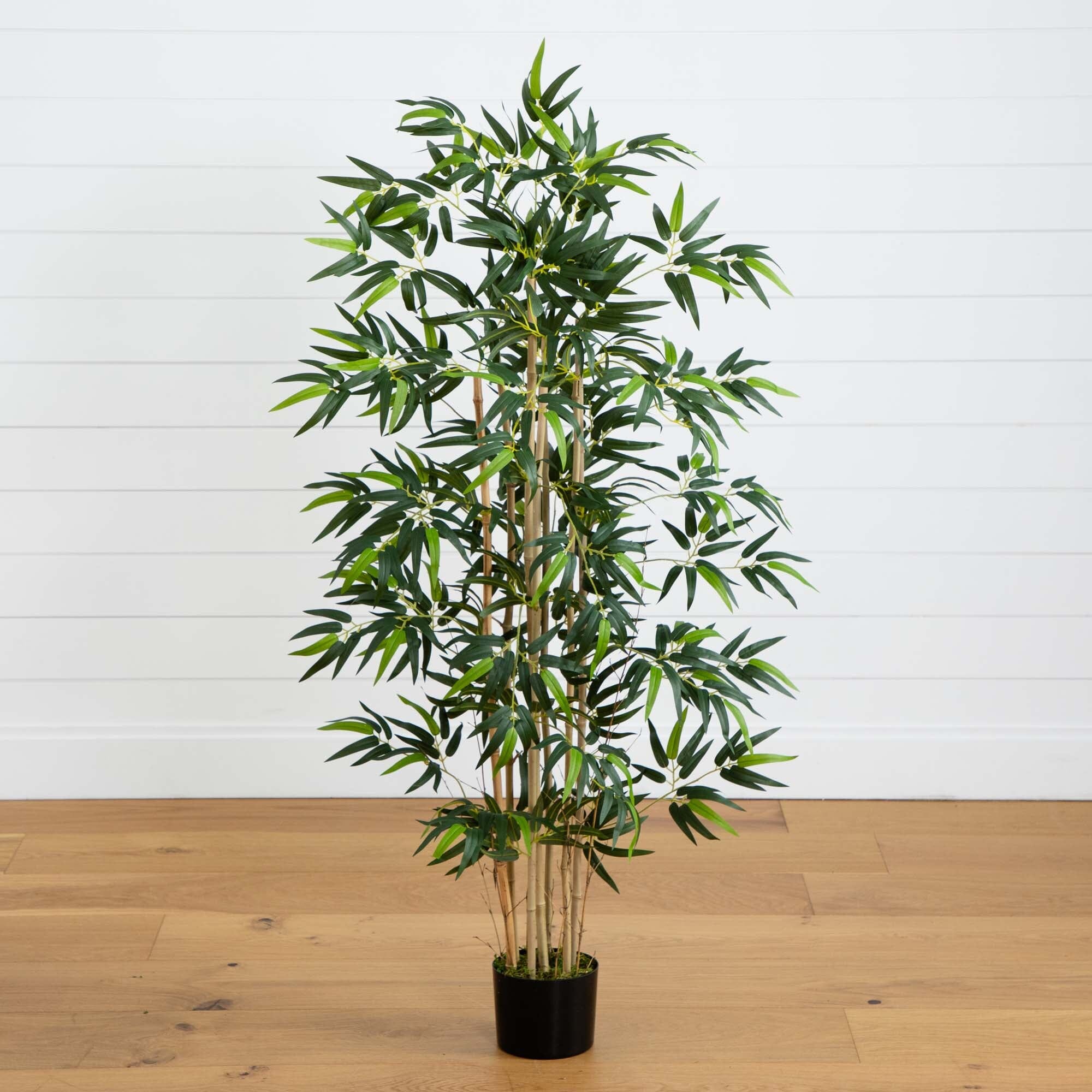 indoor bamboo plants for sale near me Nearly Natural 4 ft. Multi Bambusa Bamboo Silk Tree