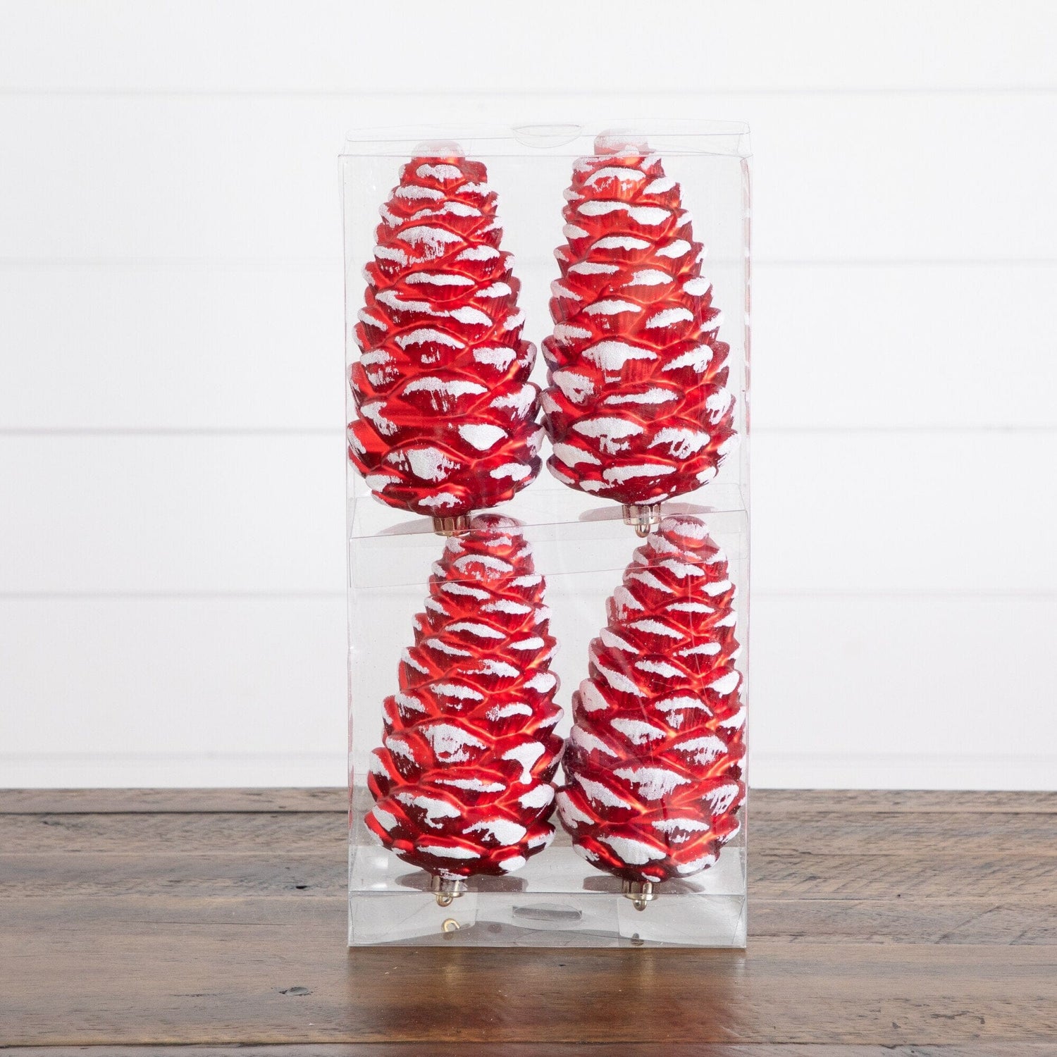 4-pc Christmas Pinecone Shatterproof Ornaments