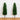 4-ft UV Resistant Artificial Cedar Plant with Integrated Ground Stake (Indoor/Outdoor) - Set of 2