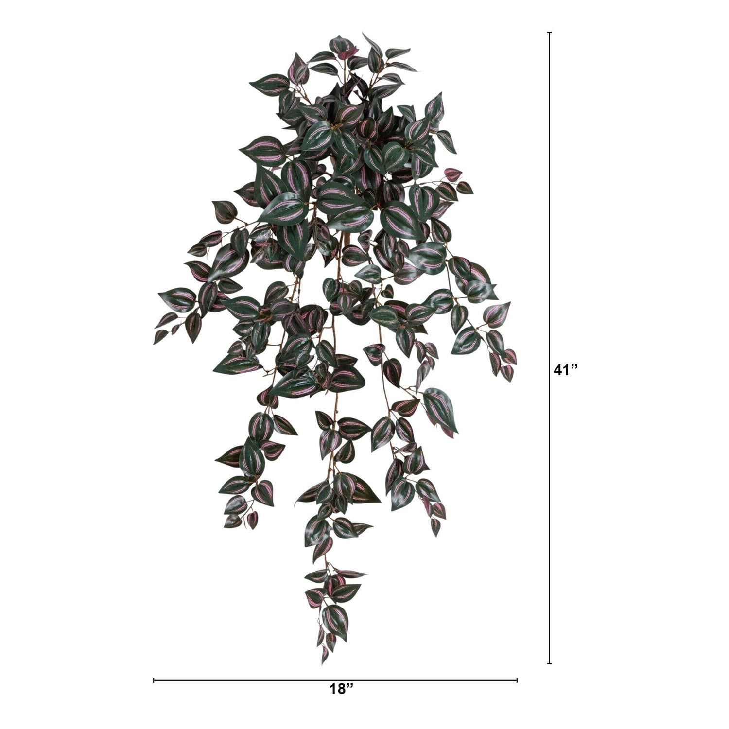 41" UV Resistant Artificial Wandering Jew Hanging Plant (Indoor/Outdoor)- Set of 3