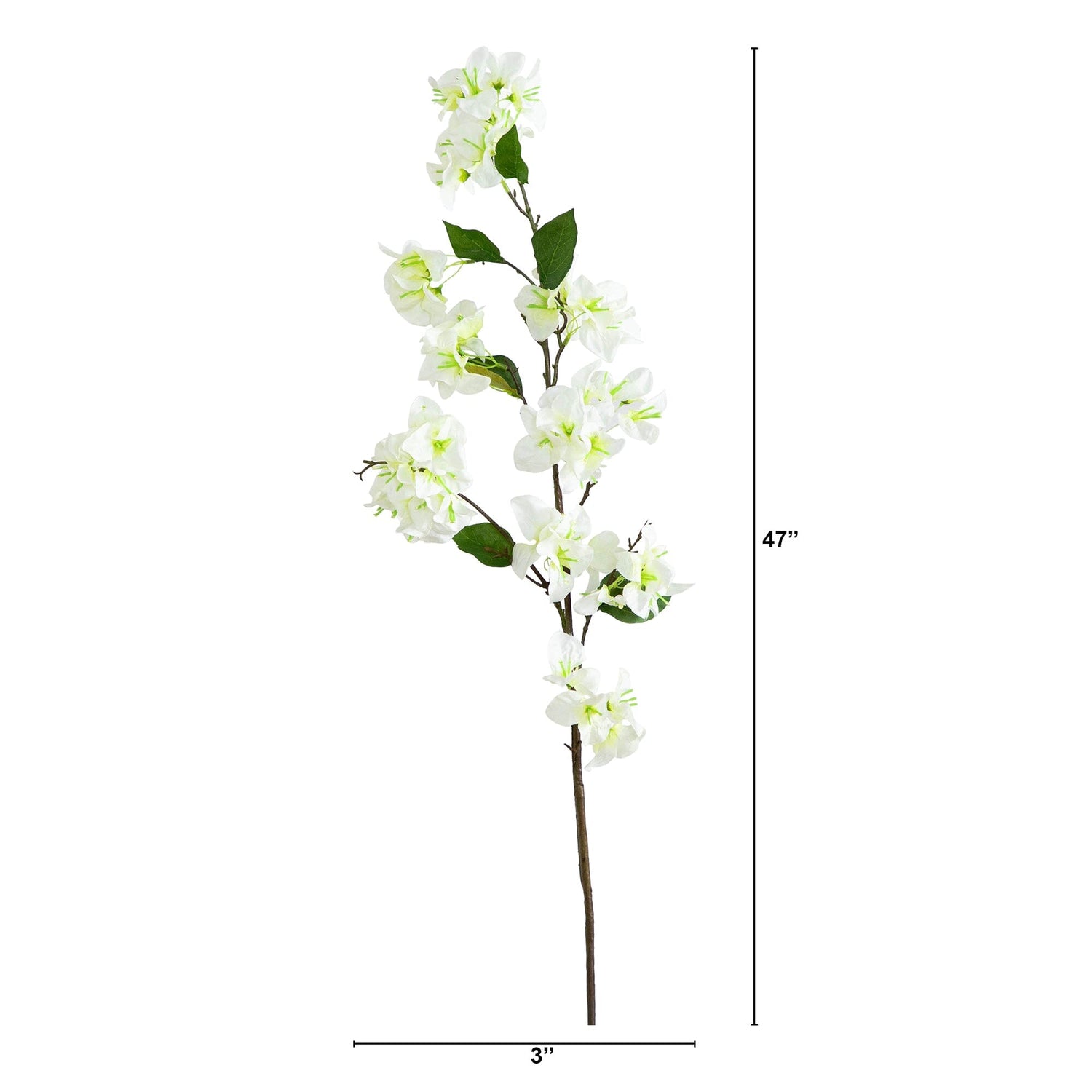 47" Artificial Bougainvillea Flower Stems - Set of 3