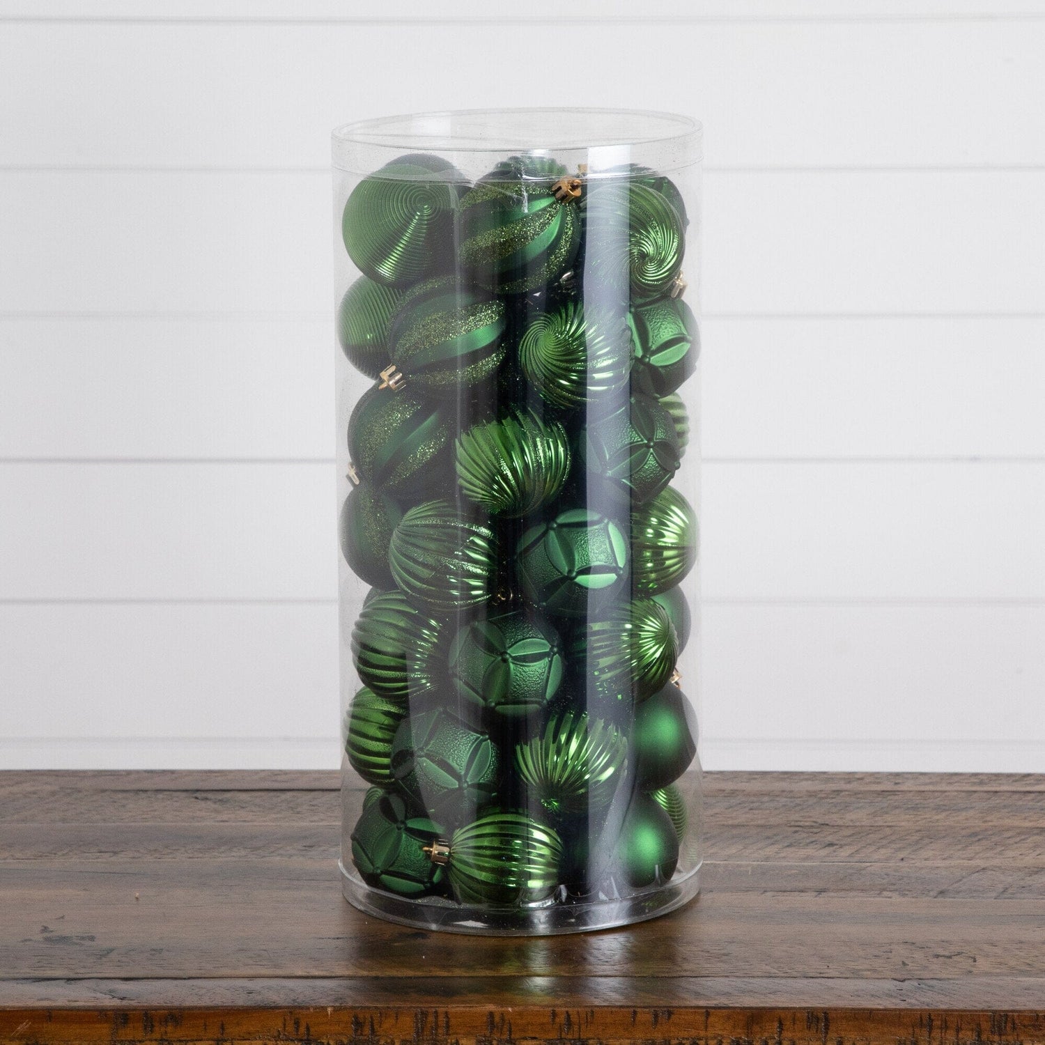 48-pc Green Ball Shatterproof Christmas Ornaments