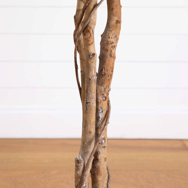 5' Artificial Halloween Black Ficus Tree with Natural Trunk