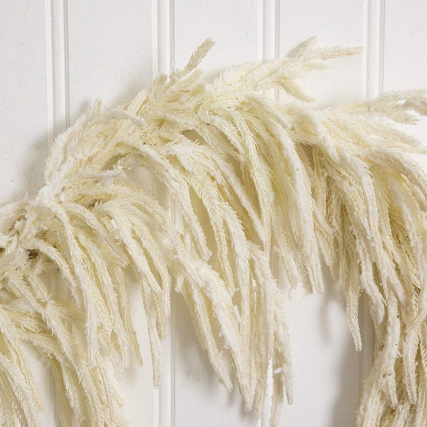 5' Artificial Real Touch White Norfolk Island Pine Garland with Natural Look