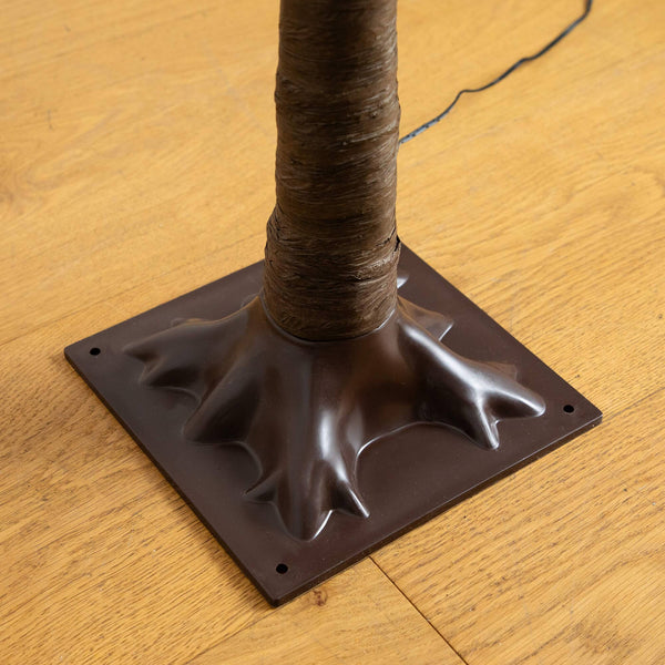 5' Pre-Lit Minimalist Autumn Maple Artificial Fall Tree with 96 LED Warm White & Orange Pumpkin Shaped Lights