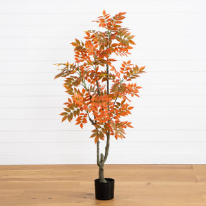 5' Autumn Sumac Artificial Fall Tree