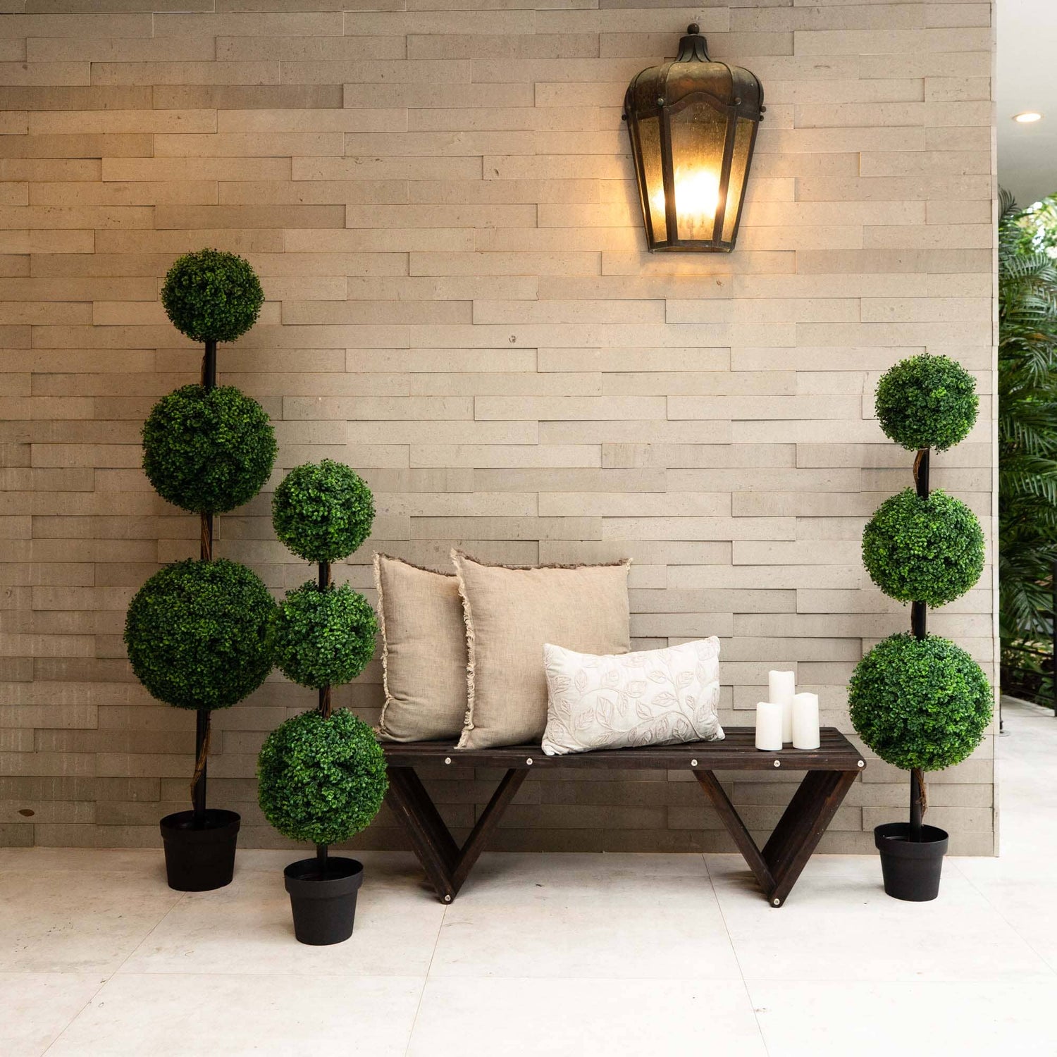 6’ Artificial Triple Ball Boxwood Topiary Tree (Indoor/Outdoor)