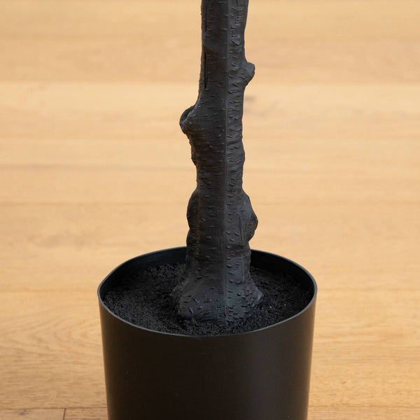 6' Artificial Halloween Black Fiddle Leaf Tree