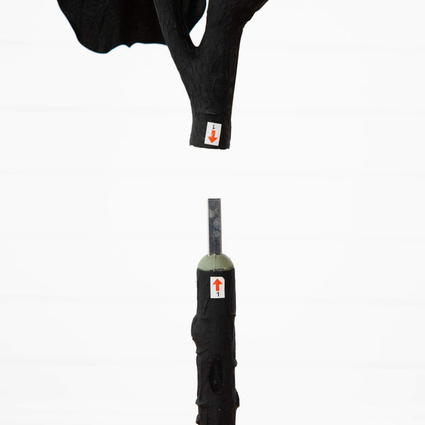 6' Artificial Halloween Black Fiddle Leaf Tree