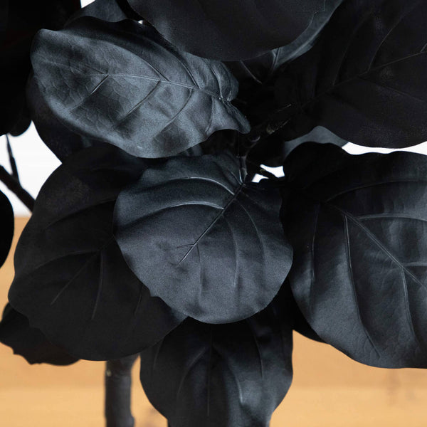 6' Artificial Halloween Black Fiddle Leaf Tree